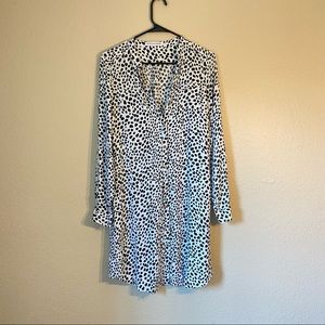 Atmos and Here Black and White Spotted Shirt Dress